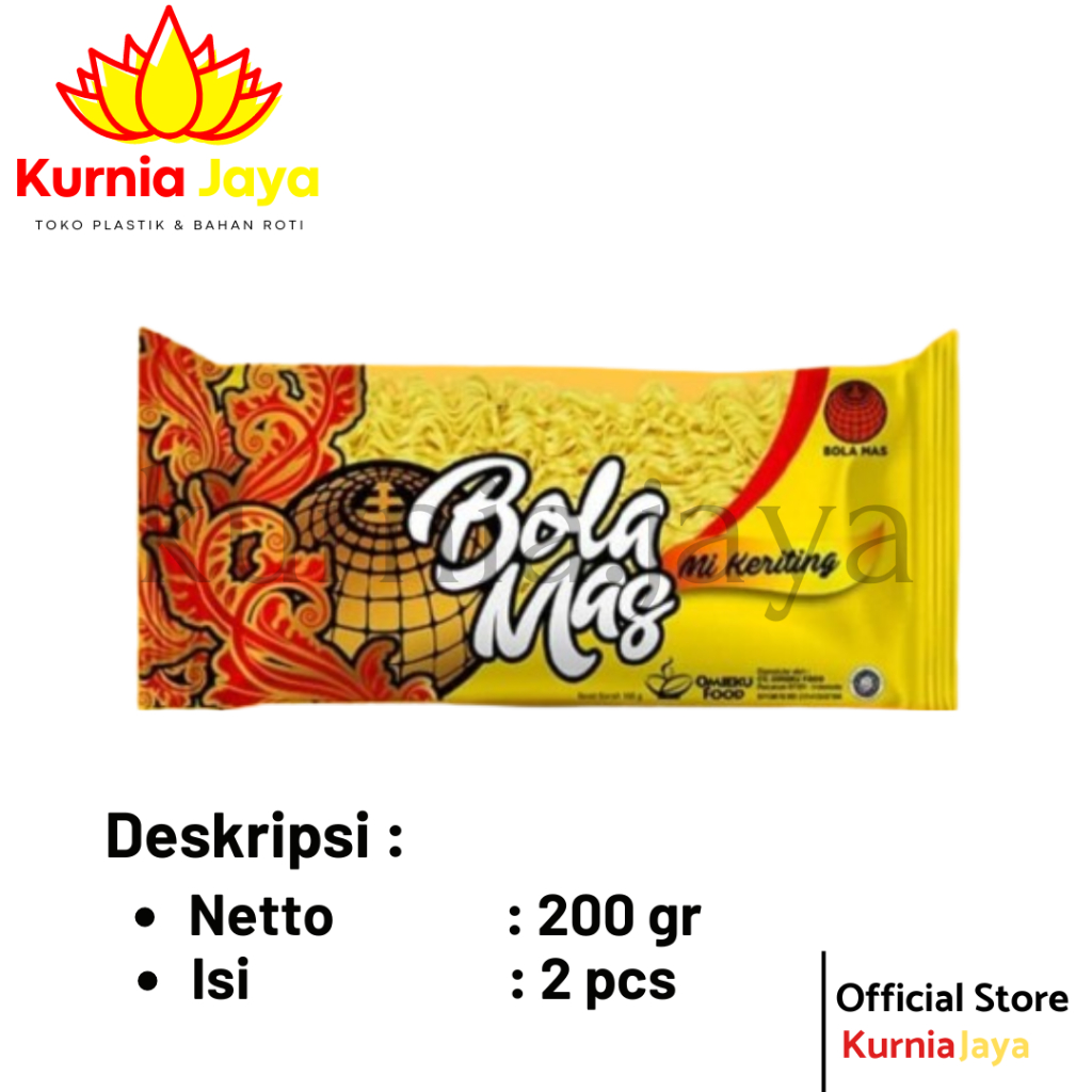 

[ BOLA MAS ] Mie Keriting 200gr, 2pcs