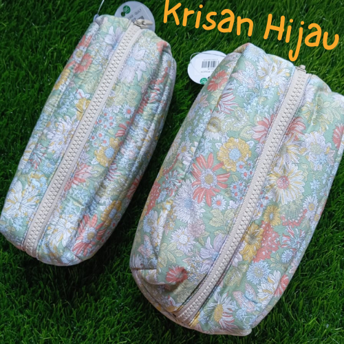 

mamayaya.project pencilcase/cosme/coin pouch krisan hijau