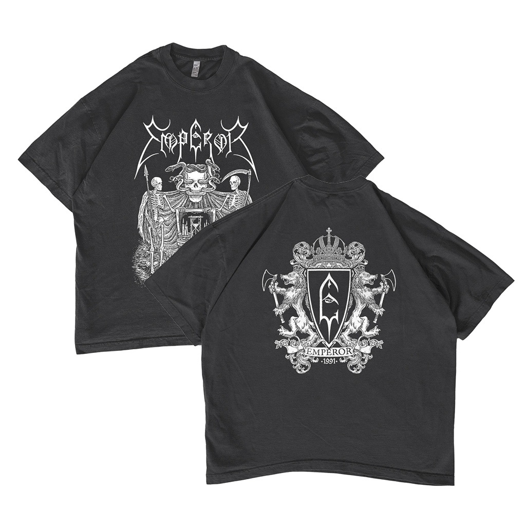 Kaos Metal Emperor As The Shadows Rise Band Vintage T-shirt Oversize