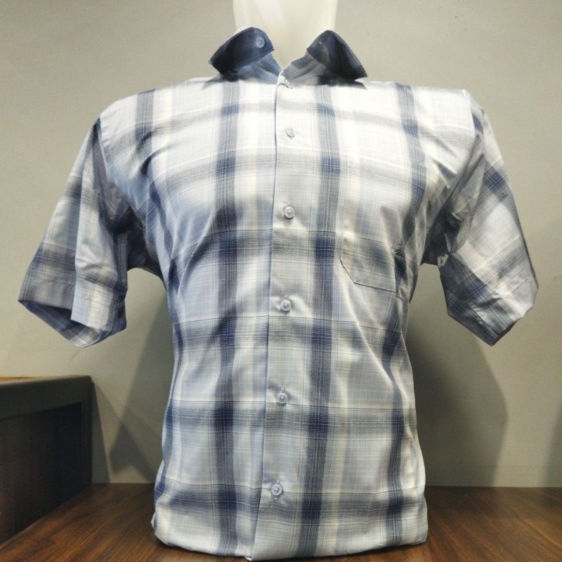 Alisan Kemeja Lengan Pendek Motif Kotak Combi Reguler