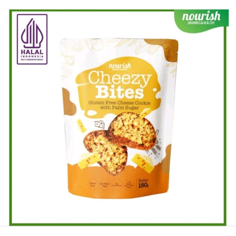 

Nourish - Cheezy Bites (Gluten Free Cheese Cookies ) Kue Sehat 100gr