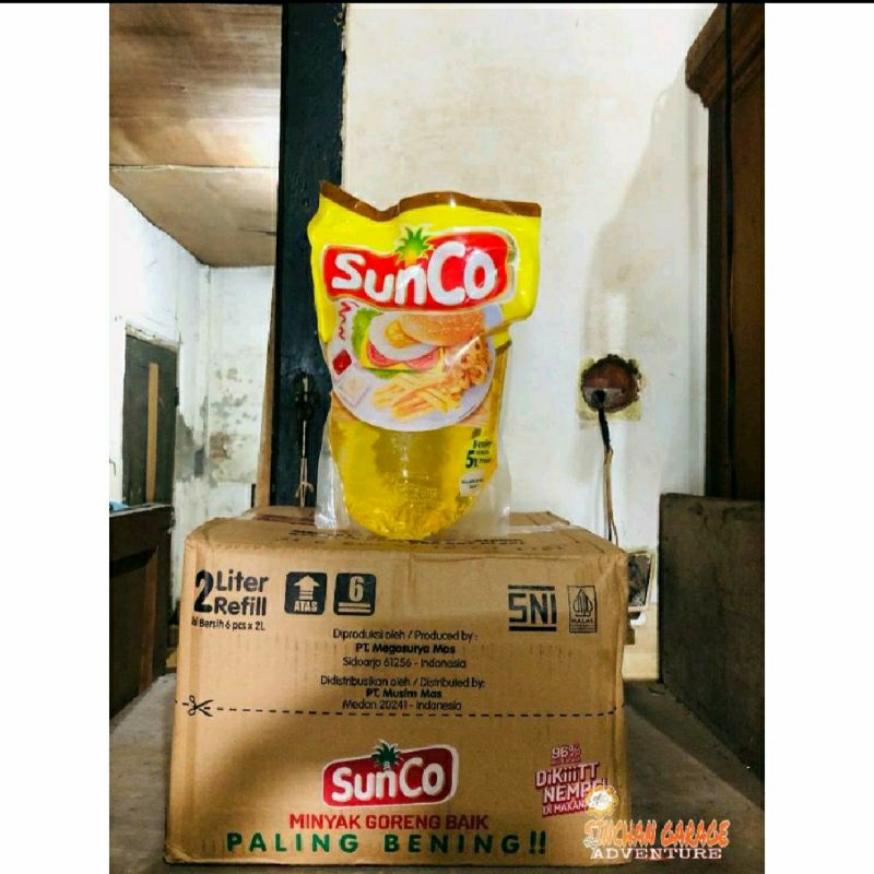 

minyak goreng sunco 2L kemasan reffil 1karton @6pcs dan @5pcs