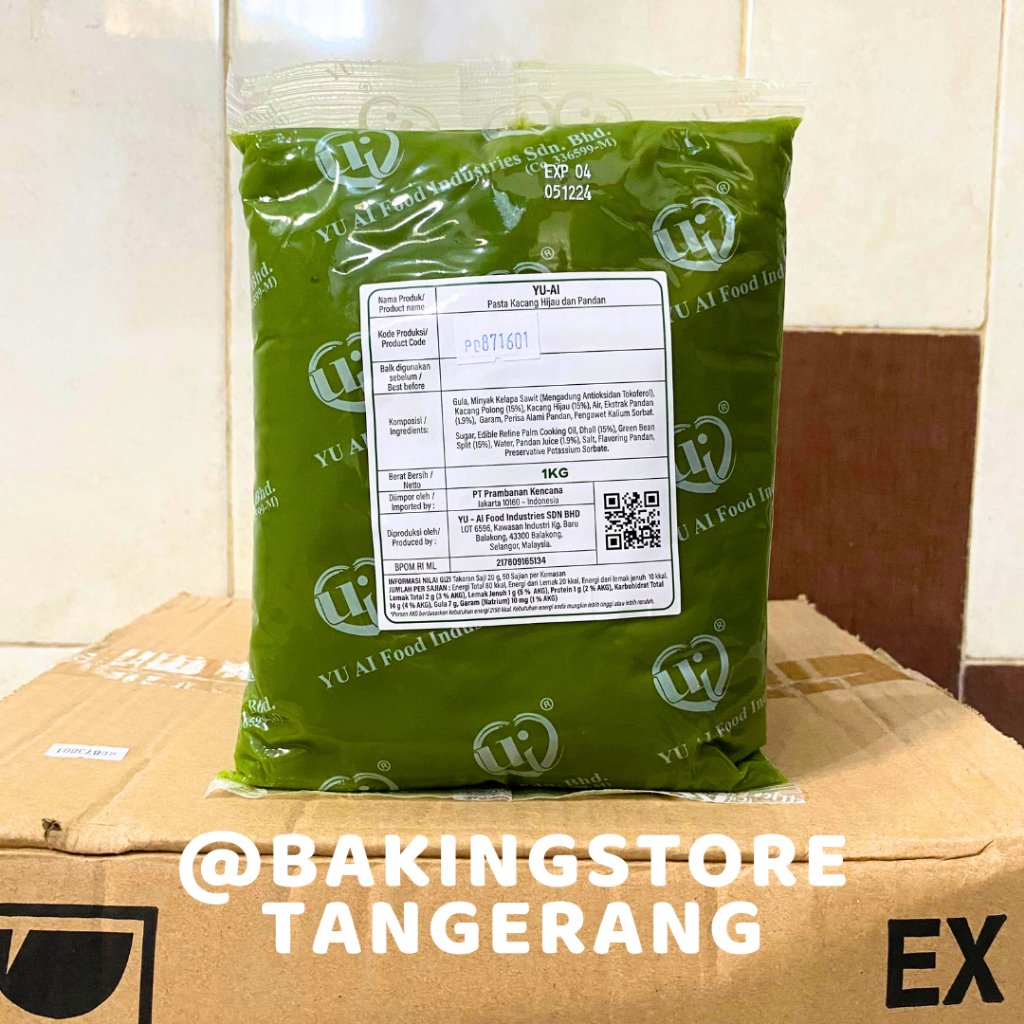 

Yu Ai Pandan Mung Bean Paste | Pasta Pandan Kacang Hijau 1 Kg