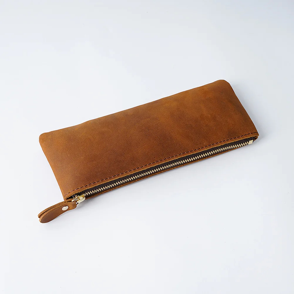 

Dompet Pensil Ritsleting Kulit Sapi Premium - Tempat Alat Tulis Kulit Sapi - Clutch Tempat Pensil