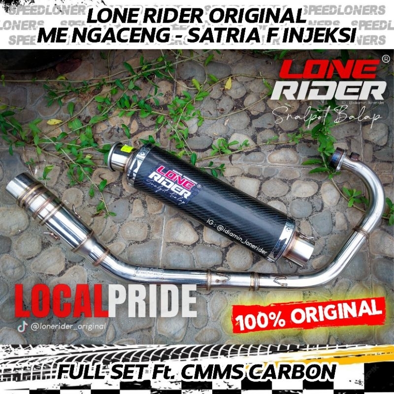 Knalpot Lone Rider Original Satria F Injeksi Fu Fi ME Ngaceng Silincer Cmms Carbon Full System