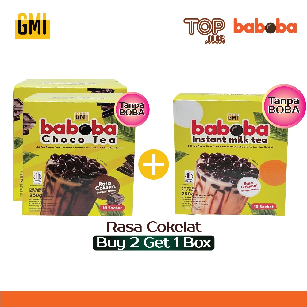 

MINUMAN INSTAN 20 CHOCO TEA & 10 ORIGINAL MILK TEA [ISI 30 SACHET] BABOBA INSTAN-TANPA BOBA