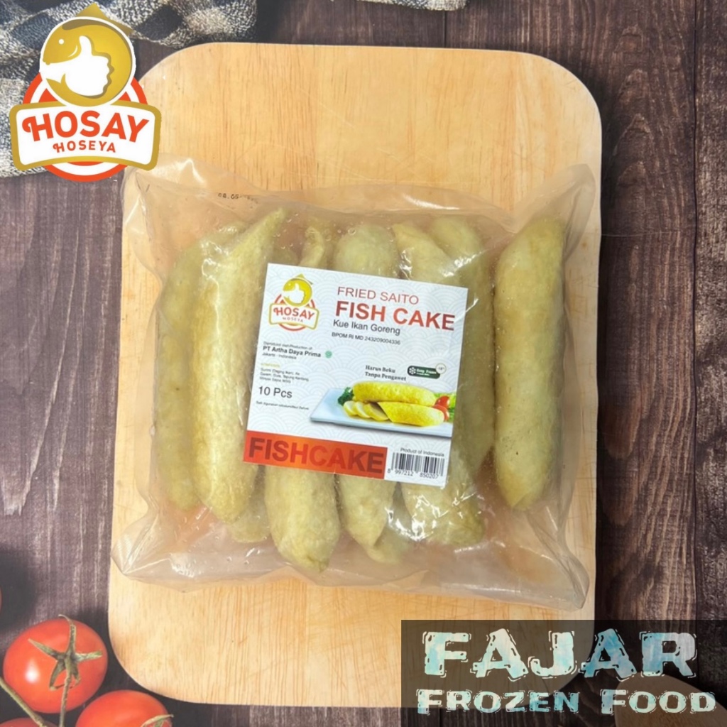 

HOSAY FIRED FISH CAKE 1Kg ISI 10PCS | HOSAY FRIED SAITO FISH CAKE 1000gr ISI 10PCS | KUE IKAN GORENG