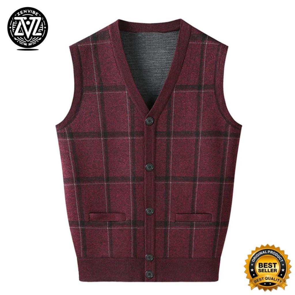 Vest Rajut Pria Jayson Zenvibe Rompi Rajut Vest Knitt Korean Style Untuk Kantoran atau sekolah Bahan