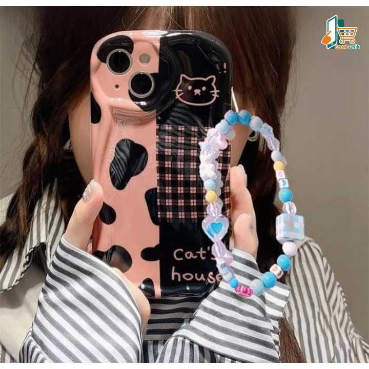 GL039 Premium Case Melting Cat’s House Bracelet Softcase / Casing Hp For SAMSUNG A06 A16 A20 A30 A20