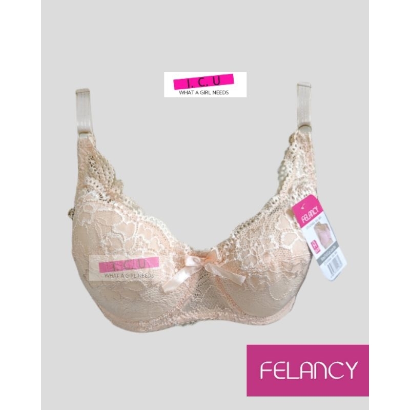 Bra Renda Kawat Busa Tipis Pakaian Dalam Wanita Wired Full Cup Lace Felancy 072-01048 Size 34A 38A 4