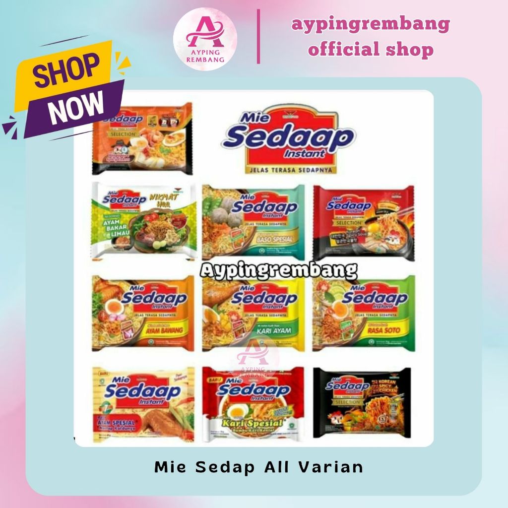 

Mie Sedap All Varian (Minimal Pembelian 6 Pcs)