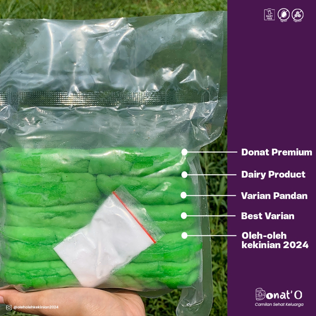 

Donat Frozen Vegan Sweet Pandan 2025