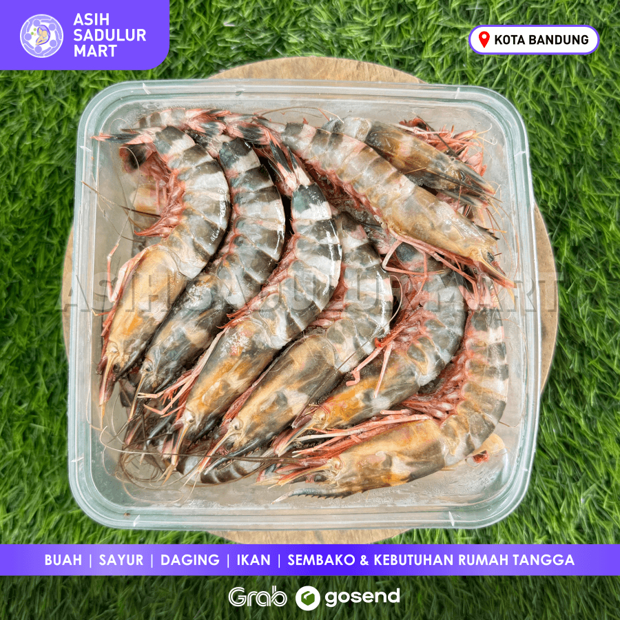 

Udang Windu Tiger 1kg / 500g Fresh Diskon Seafood Bandung | Asih Sadulur Mart