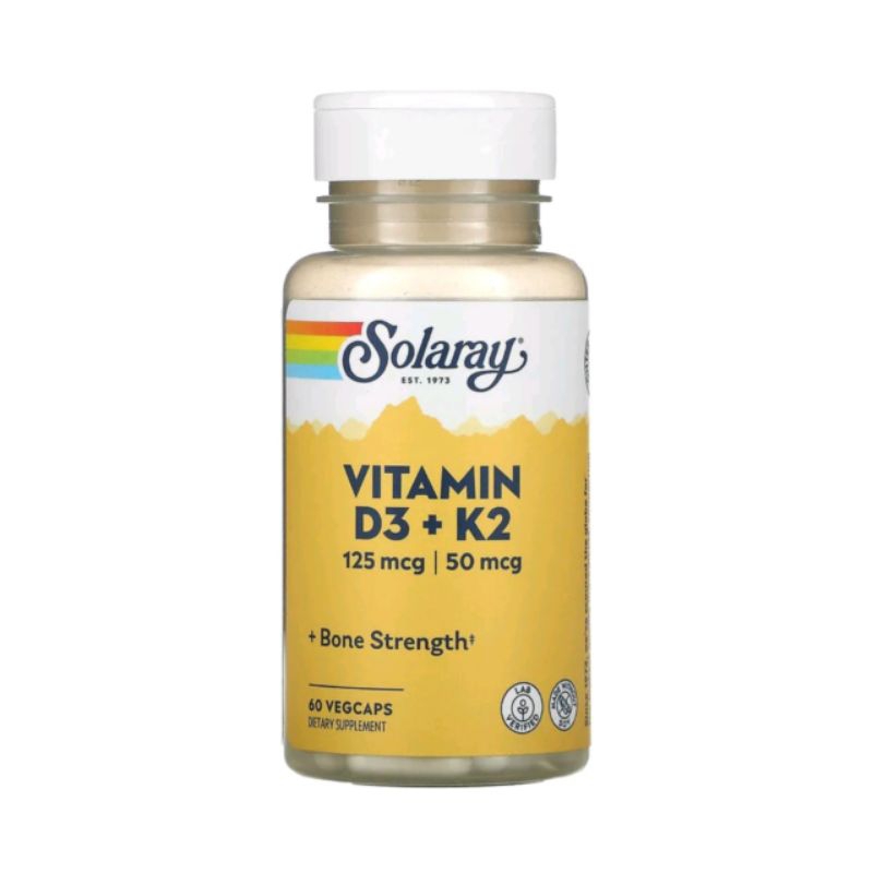 Solaray, Vitamin D3 & K2 5000 IU, 60 Veggiecaps