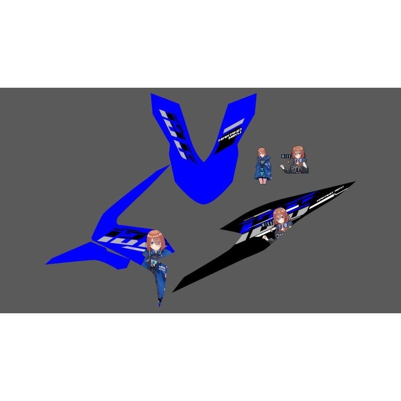 STRIPING STICKER TRANSPARAN BEAT DELUXE 110 DESAIGN VIETNAM ANIME NAKANO MIKU CUSTOM