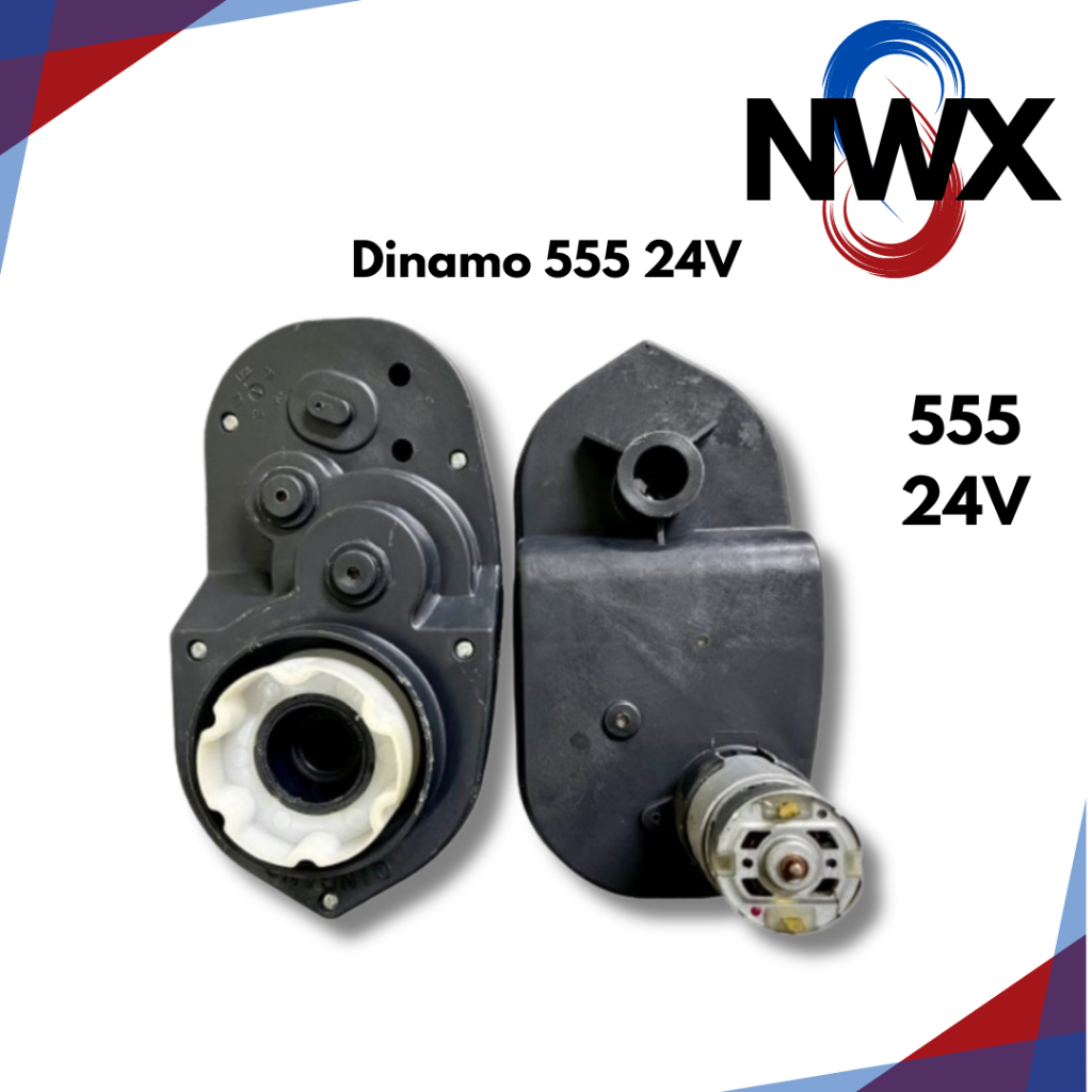 Dinamo 24V dan Gearbox 555 24 Volt Mobil Motor Aki NWX88 Mainan Anak Remote Control