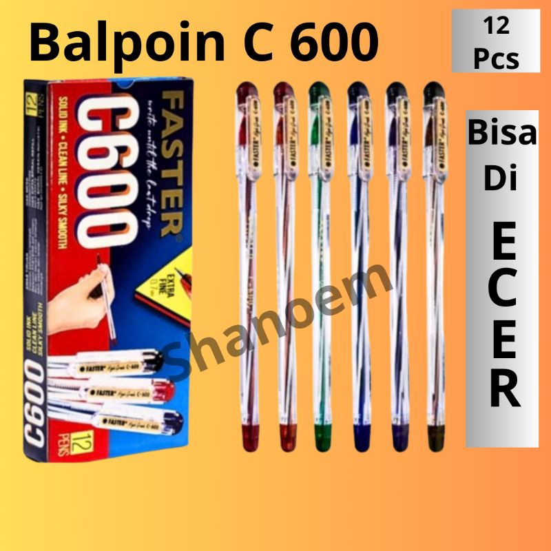 

FEN FASTER C600 / BALPOIN ECER / BALPOIN WARNA SATUAN ( ISI 12 pcs)