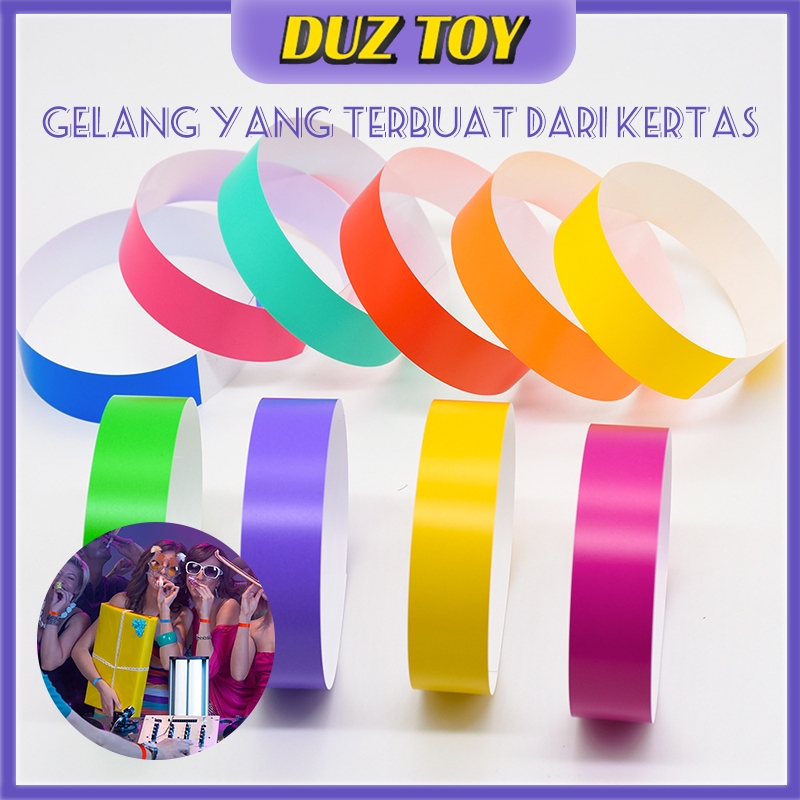Gelang Tiket 100pcs Gelang Event Anti Air Tiket Event PVC Gelang Wahana Entry Event