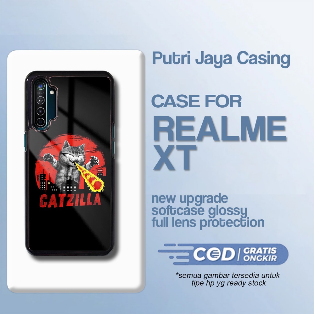 Case Realme XT Terbaru - Casing Realme XT - Motif Cutezzila - Hardcase Premium Glossy - Softcase Hp 