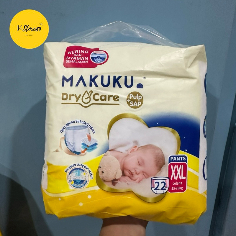 PAMPERS MAKUKU DRY CARE XXL 22 DIAPERS BAYI MAKUKU
