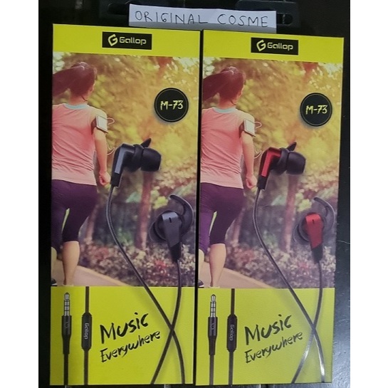 Original Gallop M-73 Calf Earphone Headset M73 Music Everywhere (Not JBL)