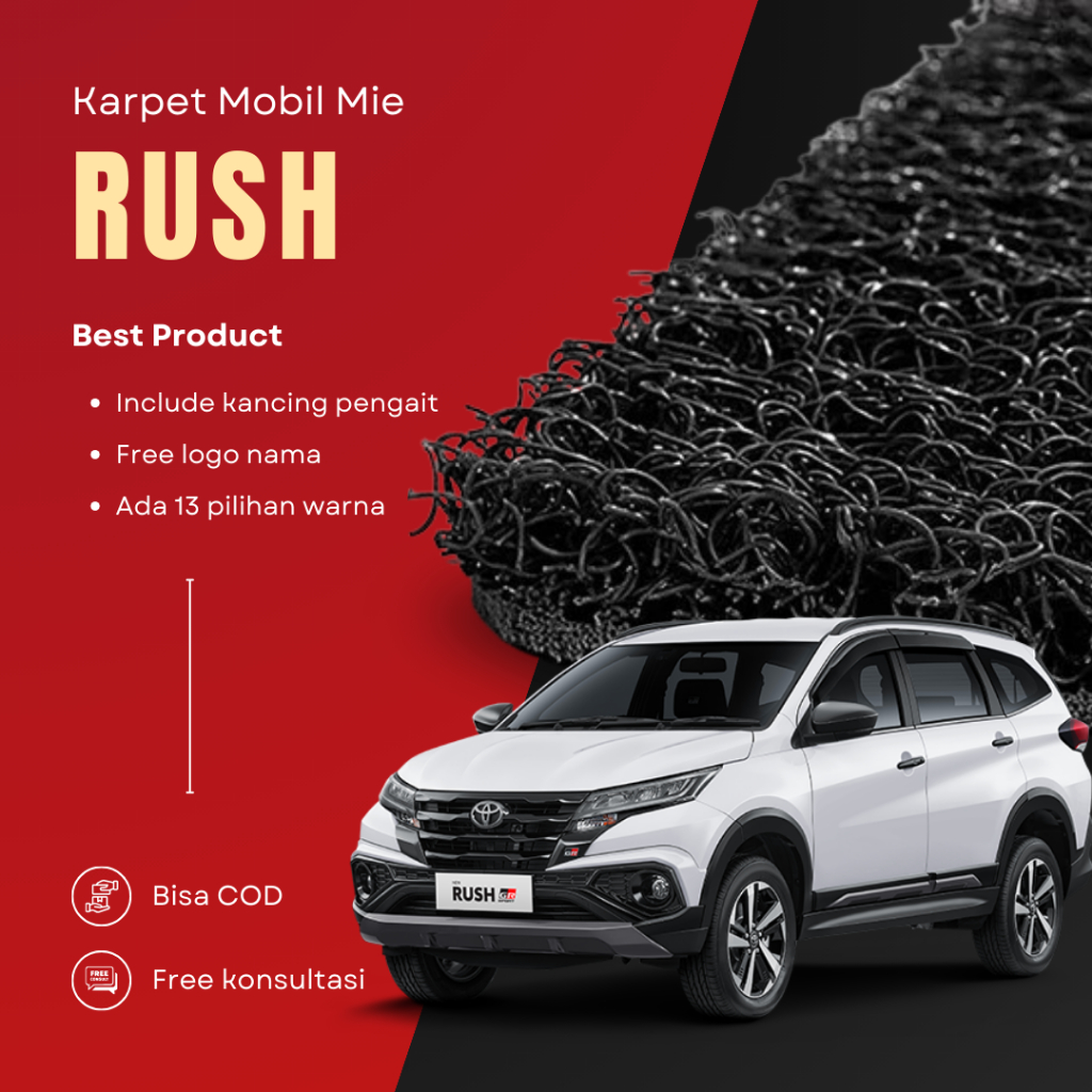 OFFICIAL KARPET MOBIL RUSH LAMA BARU GR SPORT 2013 2015 2019 2022 2023 2024 2026