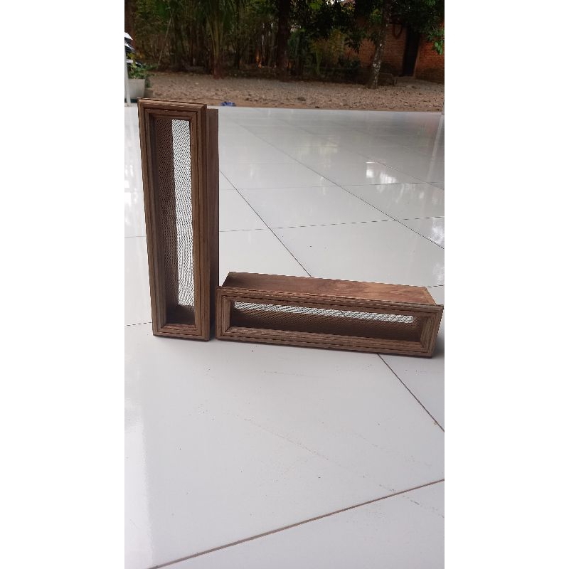 LOSTER KAYU JATI 42cmx10cm + KAWAT NYAMUK/ VENTILASI UDARA