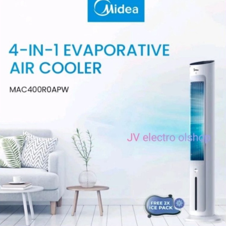 Midea Air Cooler Tower Fan 4in1 MAC4RAPW 4L  Tower Fan Midea Mac4 Air Cooler  Ionizer i U1K5