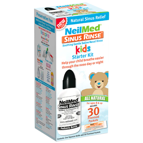 NeilMed Sinus Rinse KIDS Starter Kit with 30 Premixed Sachets