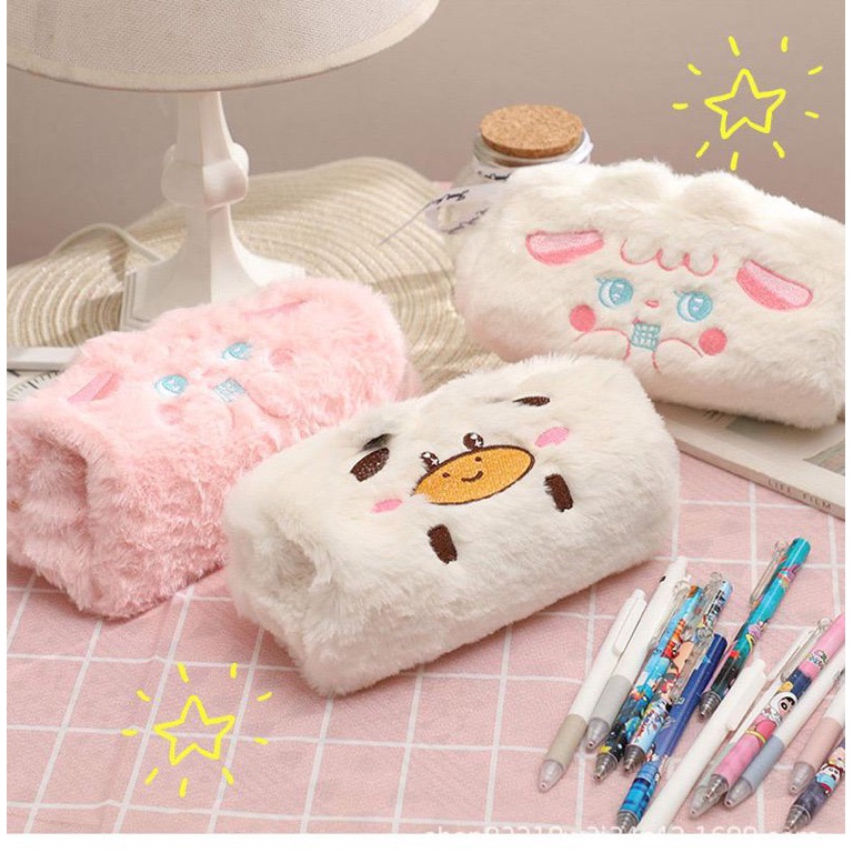 

TEMPAT PENSIL BULU BONEKA SAPI KELINCI POUCH KOSMETIK TEMPAT HP x J3P6