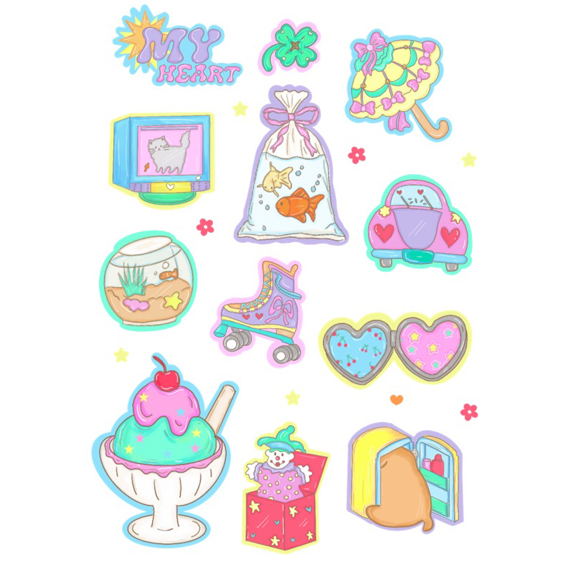 

Dramy sticker sheets