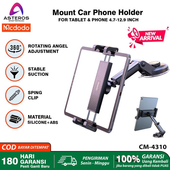 MCDODO CM-4320 CM-4310 Car Back Seat Headrest Mount Phone Holder HP Tablet iPad CM 4310 CM-4320