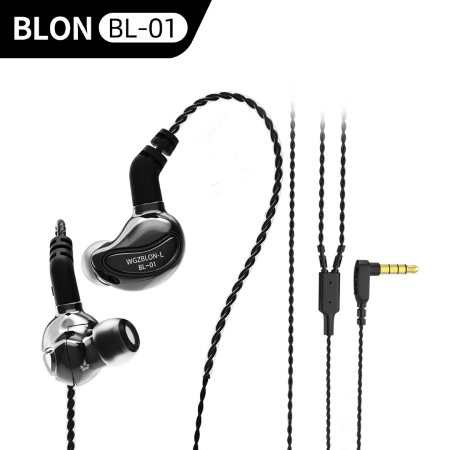 ORIGINAL  BLON 01 BL01 BL-01 Earphone Biology Fiber Diaphragm IEM alt BL 03 05 WARNA PUTIH