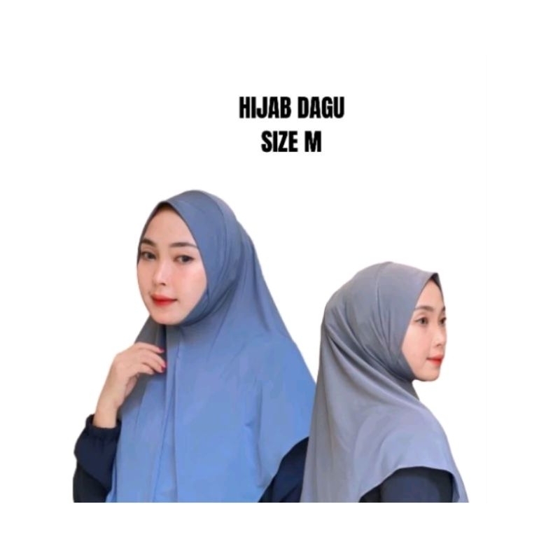 Hijab Jilbab Dagu Malay Size M | Bergo Sport Dagu Malaysia Jersey Size M.