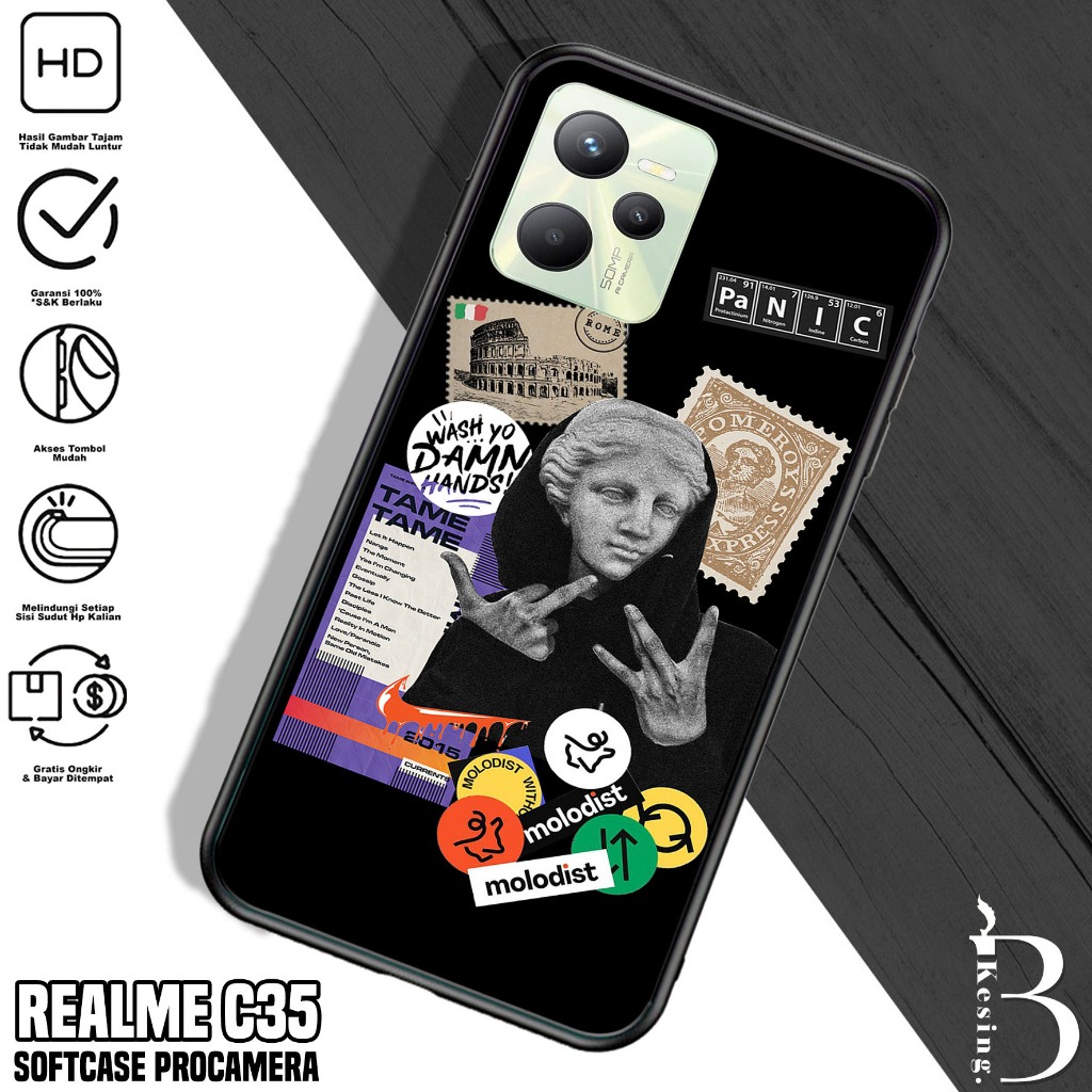Case Realme C35 - Casing Realme C35 Motif Estetik - Silikon Hp Realme C35 - Kesing Hp Realme C35 - S