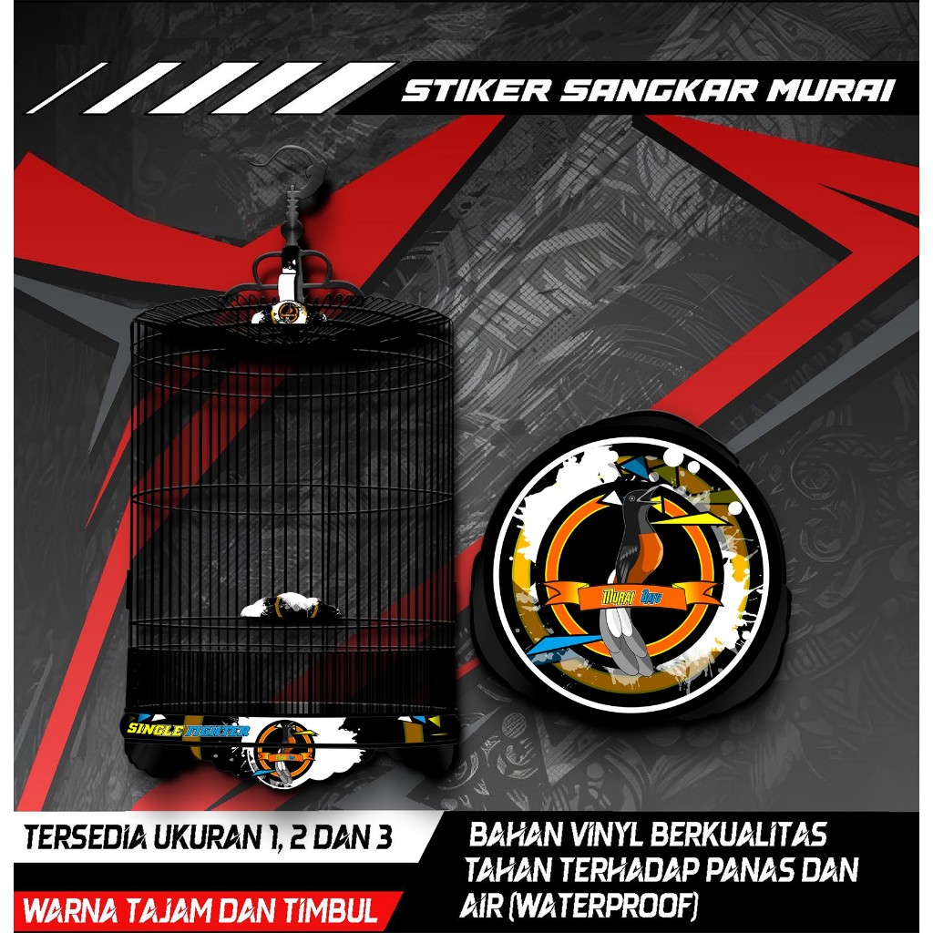 

Stiker Decal Sangkar Burung Murai, Sangkar Bulat Custom, COD, High Quality, Anti Air, Murah
