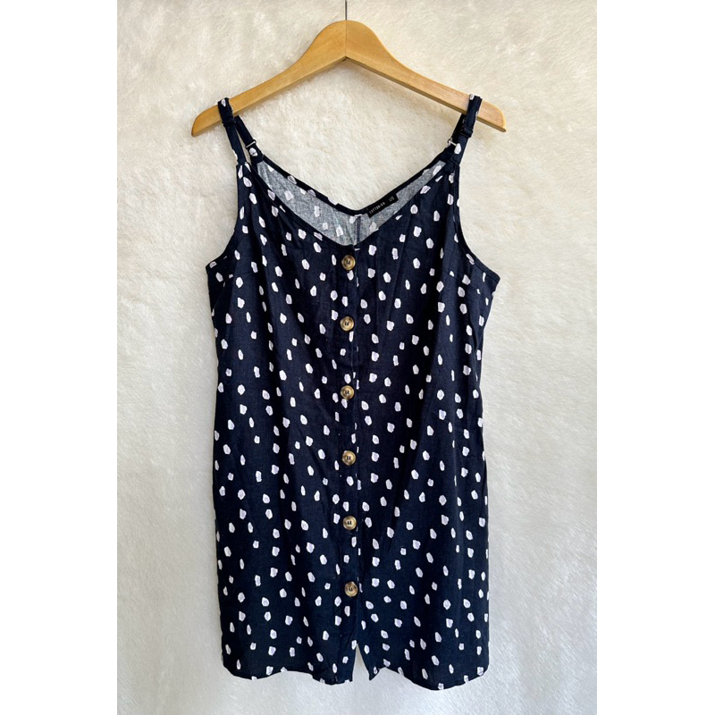 overall navy bunga lilac