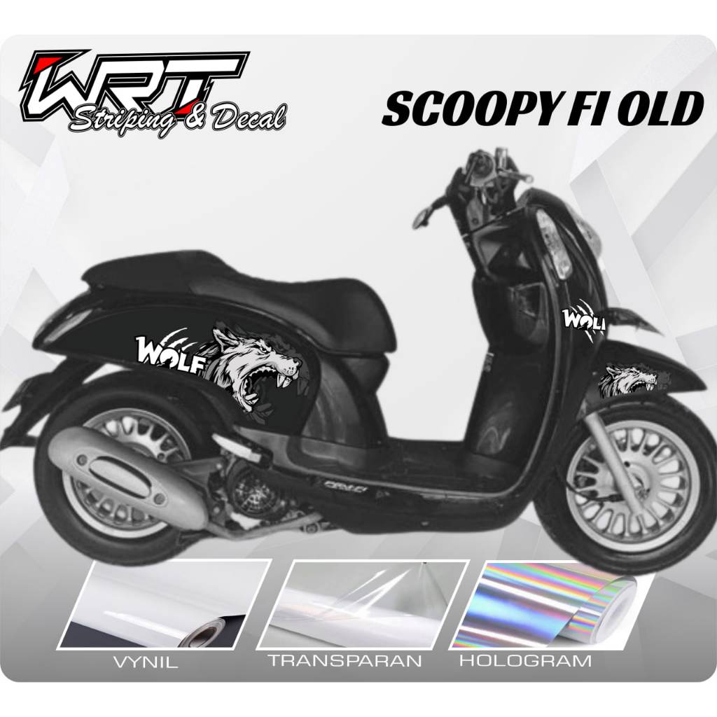 Striping Scoopy FI Old-Stiker Decal Scoopy FI Lama 2013-2016 Wolf (Sudah Terpotong)