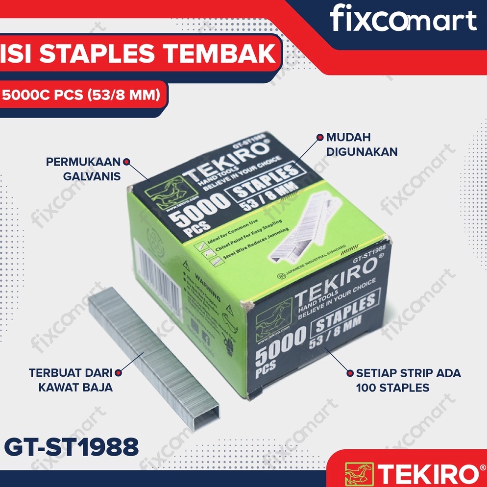 

Tekiro Isi Staples Tembak 8 MM 5 Pcs f Z2M9