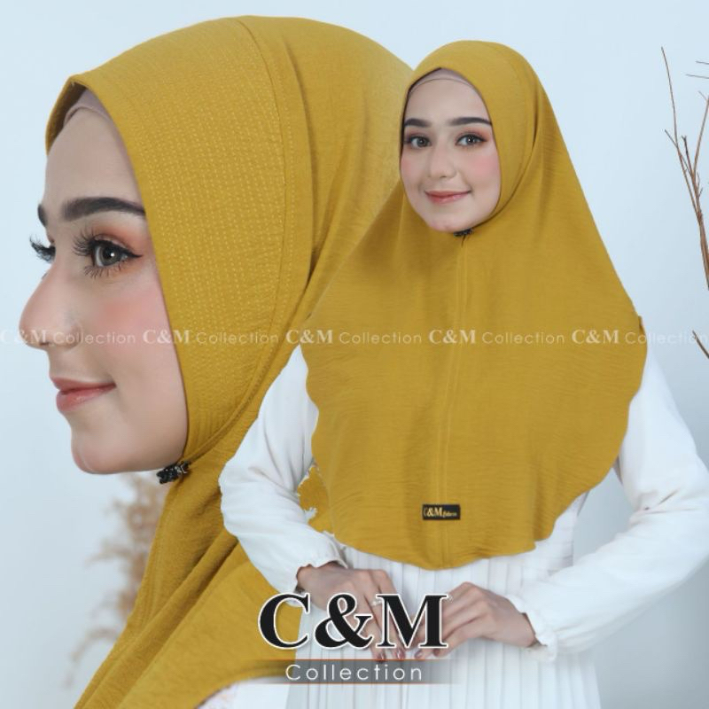 Terbaru Bergo pet Crinkle airflow Nur by Akbar scarf