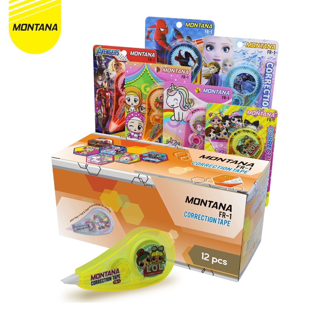 

MurahMurahATK Correction Tape Pita Koreksi Montana FR1 BOX x K3J7