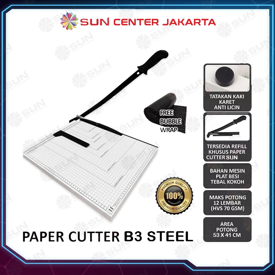 

Paper Cutter A3 A3 B3 Alat Potong Mesin Pemotong Kertas HVS Sticker Dos PVC ID Card Yellow Board Art Paper Vinyl Bontax Camel Kertas Foto A5 A4 F4 B4 Glossy Silky Glossy Photo Paper A3 f Q5V4