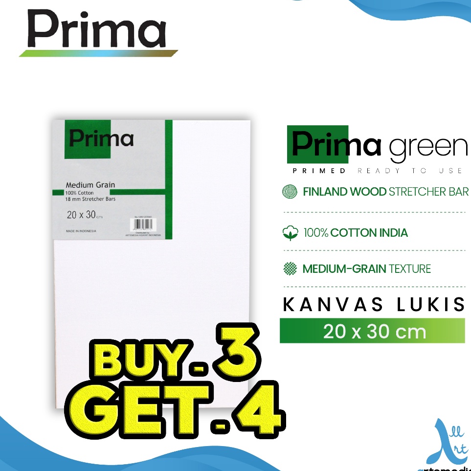 

BUY 3 GET 4 Kanvas Lukis Prima Green 2x3cm Cotton Canvas y Z6Y9