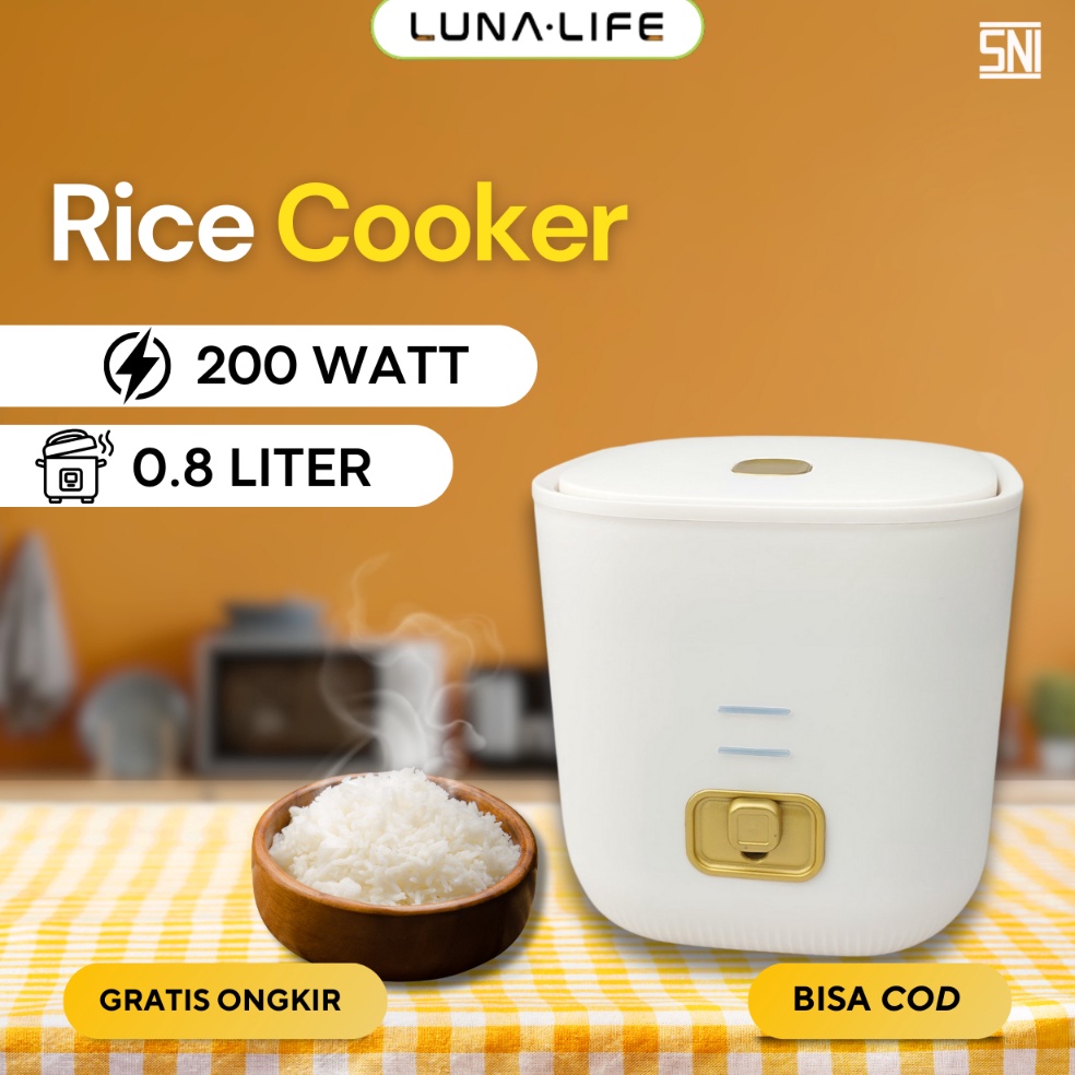 LUNA LIFE Magicom Mini Smart RiceCooker Portable 8L 2 Watt Listrik Travel Version Student Version Pe