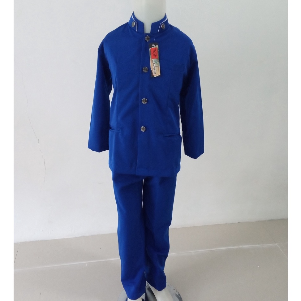 KODE P26Y Jasko setelan Anak Size 7 8 9 1 11 12 Tahun BajuCelana Pakaian Jas Anak Polos Warna Hijau 