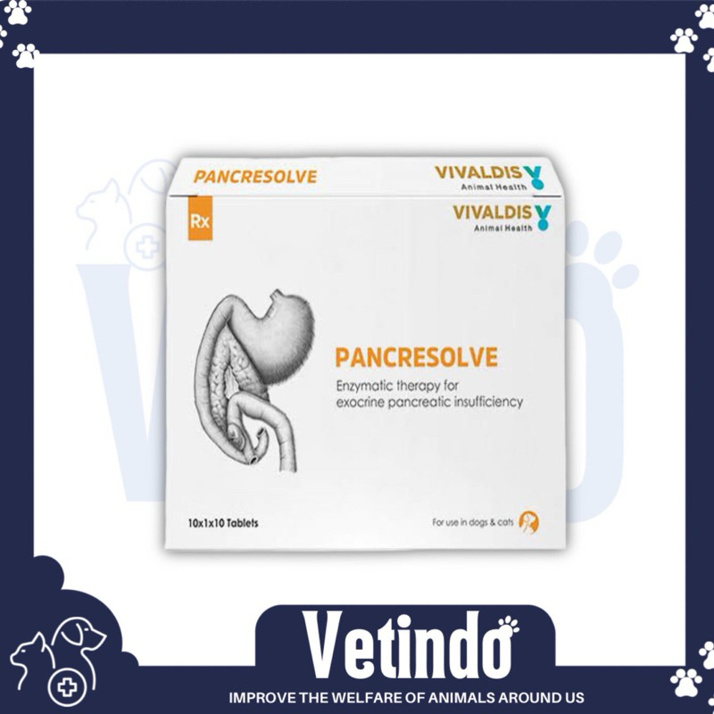 Pancresolve enzym Pencernaan anjing kucing mirip panakare harah per 10 tablet