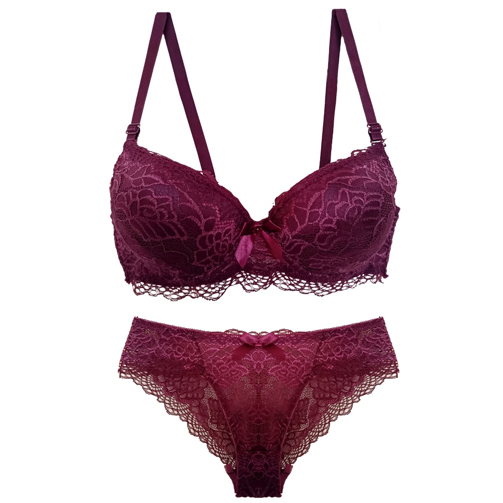 KODE O38E STEPHANIE BRA  BH SET  CD rubynoir cup 36B42B kawat