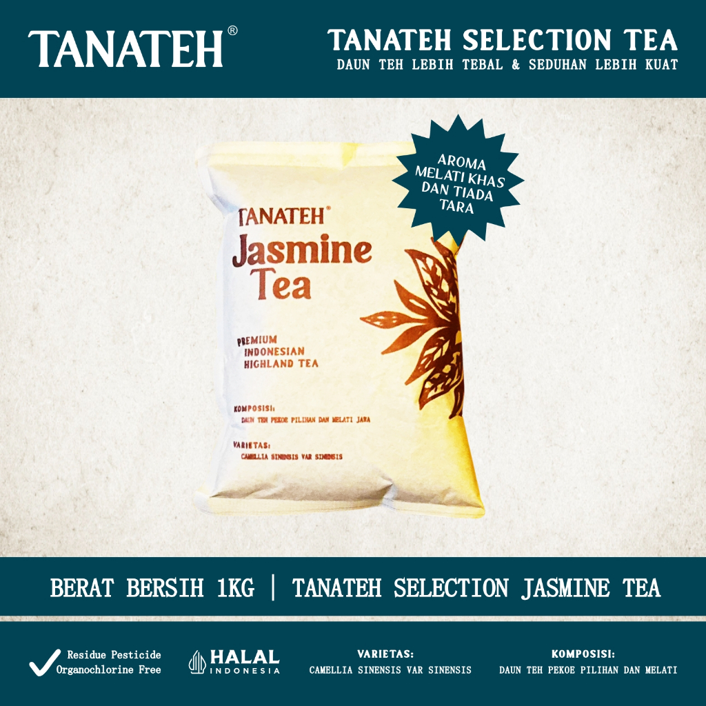 

[TANATEH by Sariteh Indonesia] TANATEH Selection - 1 kg | Teh Melati Khas Jawa | Javanese Jasmine Tea Pilihan