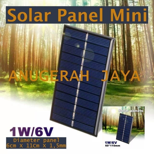 modul solar cell panel surya mini 6v 1w 200ma solar panel
