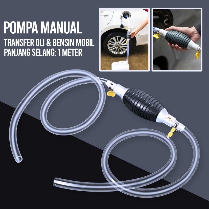Pompa Tangan Transfer Oli Bensin Mobil Oil Extractor 1M - NC02 - Black